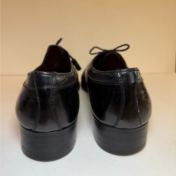 Black Beltrami Leather Men\'s Dress Shoes Size 10.5 main image 7